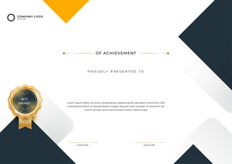 Gradient elegant certificate template