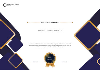 Gradient elegant certificate template
