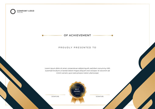 A stylish certificate template featuring geometric patterns, suitable for awards, recognitions, and presentations.