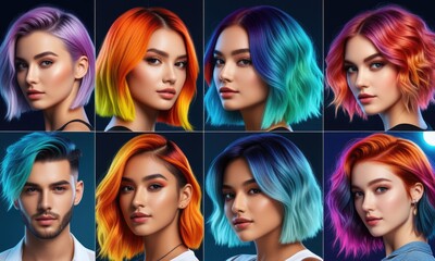 Vibrant hair colors: a collection of bold and trendy hairstyles