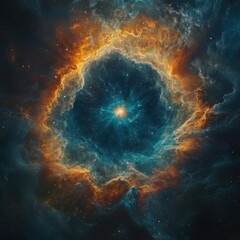 Obraz premium Stunning Nebula Formation with Vibrant Colors and Cosmic Details