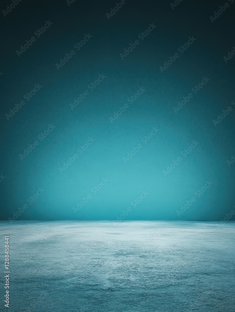 Aufkleber a tranquil and serene teal-colored background with a smooth, textured surface in a studio setting