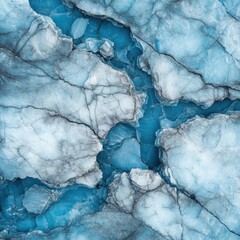 Naklejka premium Ice Texture with Intricate Patterns and Soft Blue Tones