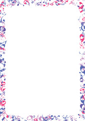 Ornamental Musical Notes Frame – Creative Vector Border for Invitations, Flyers, and Music Designs






