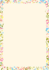 Elegant Music-Themed Frame – Vector Border Made of Notes and Symbols for Posters and Certificates
