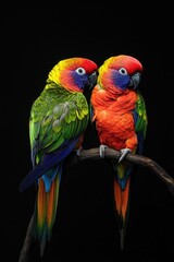 Obraz premium Colorful Parrots Perched