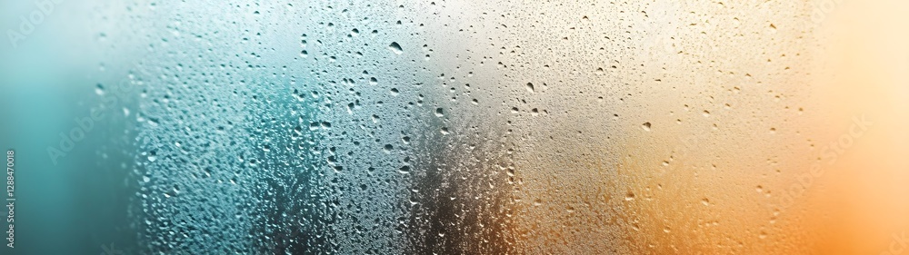 Poster rainy day reflections ethereal droplets on a glass window backdrop capturing the essence of a melanc
