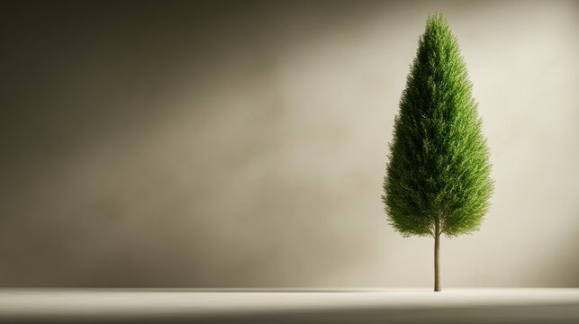 Lone tree stands elegantly in soft light, showcasing natural bea