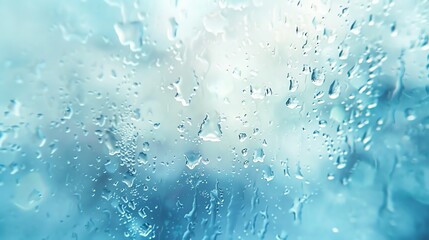 Water droplets on a window pane.