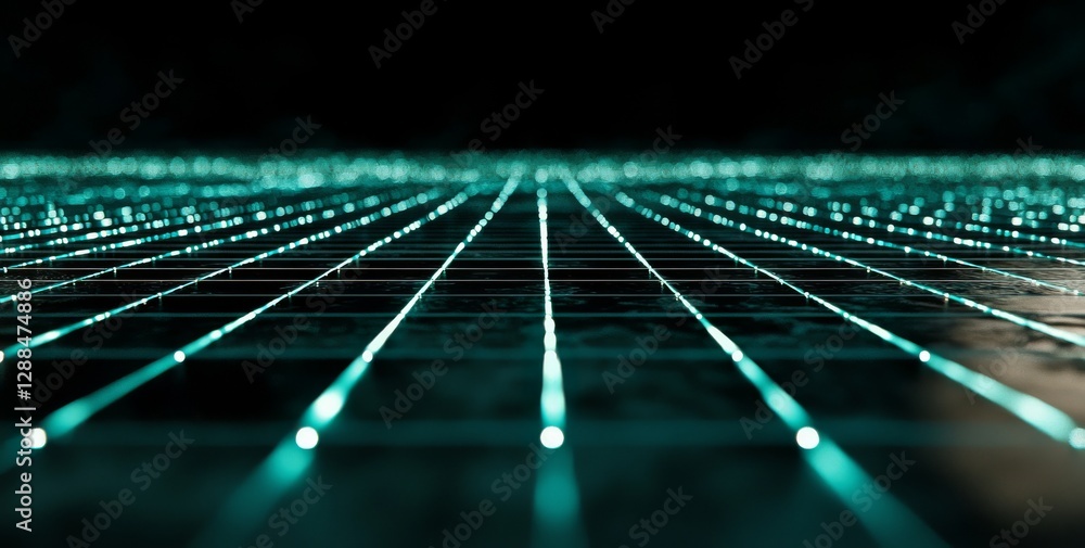 Aufkleber a blurred abstract background featuring blue pixels with a smooth transition