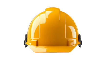 Hard hat on plaid background, safety in construction and workwear protection, equipment, gear