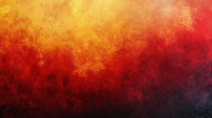 Obraz premium Vibrant abstract composition bursts with fiery reds, yellows, and oranges. Dynamic textures evoke energy through their rough, tactile surfaces, captivating the eye
