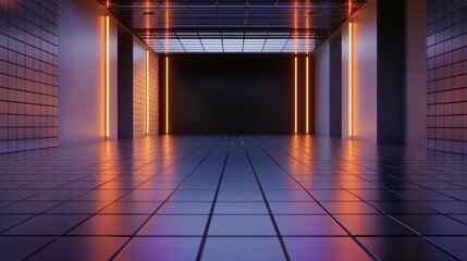 New retro wave style virtual background, a 3D TV backdrop designed for technology events and tech shows with VR tracking and green screen capabilities