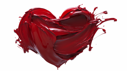 heart made of paint splashes