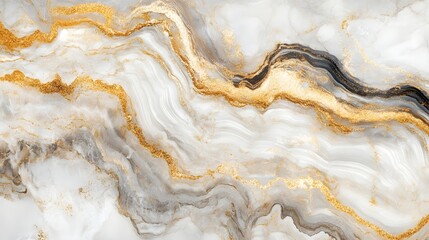 Obraz premium Stunning abstract background featuring a mesmerizing marble like texture with dynamic golden swirls and elegant neutral tones of beige brown and gray