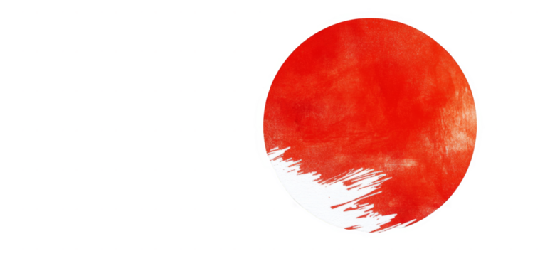 Abstract Red Circle Watercolor Art