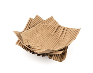 Obraz premium Eco paper packaging texture background, crumpled biodegradable cardboard packing