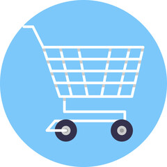 Shopping Cart: A cart used for gathering and transporting items in a store or mall.