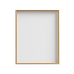 Obraz premium A gold framed white frame with a white background