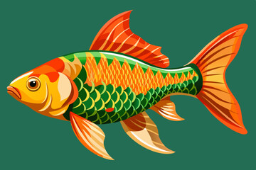 Colorful Koi Fish Swimming in Clear Water