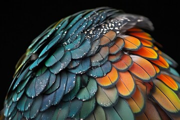 Fototapeta premium Vibrant Parrot Crest Close-Up