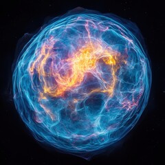 Colorful Nebula in Deep Space with Vibrant Energy and Light