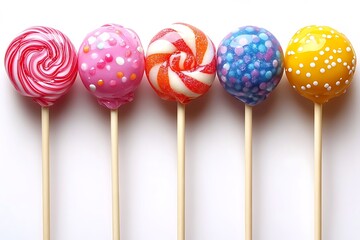  Mixed colorful candy and lollipop.