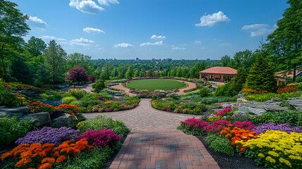 Scenic Garden Overlook, Springtime