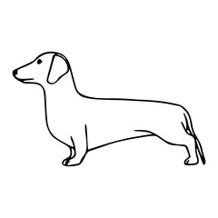 side view dog vector drawing