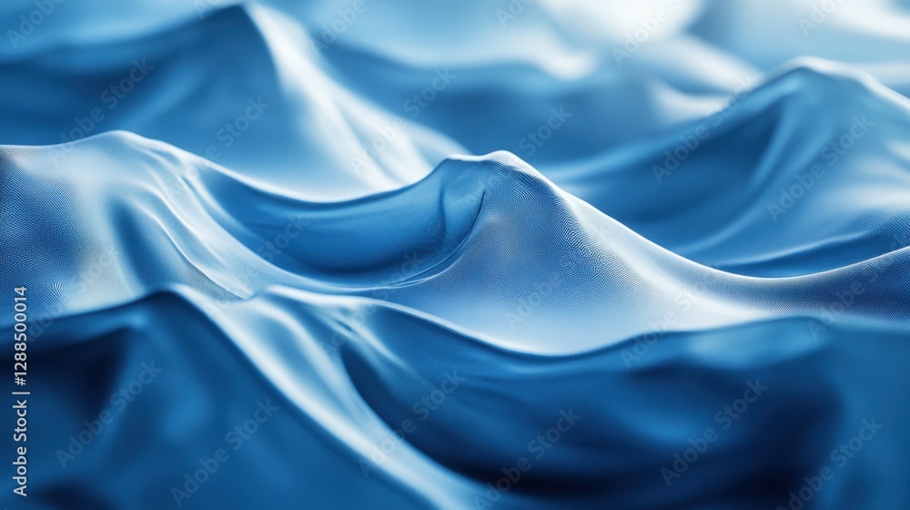Poster abstract blue background with soft light and blurred bokeh for a serene vibe