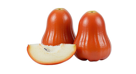 Rose Apple Still Life Two Whole Fruits and a Slice