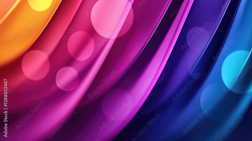 Poster Colorful abstract background flowing smoothly with bokeh effect