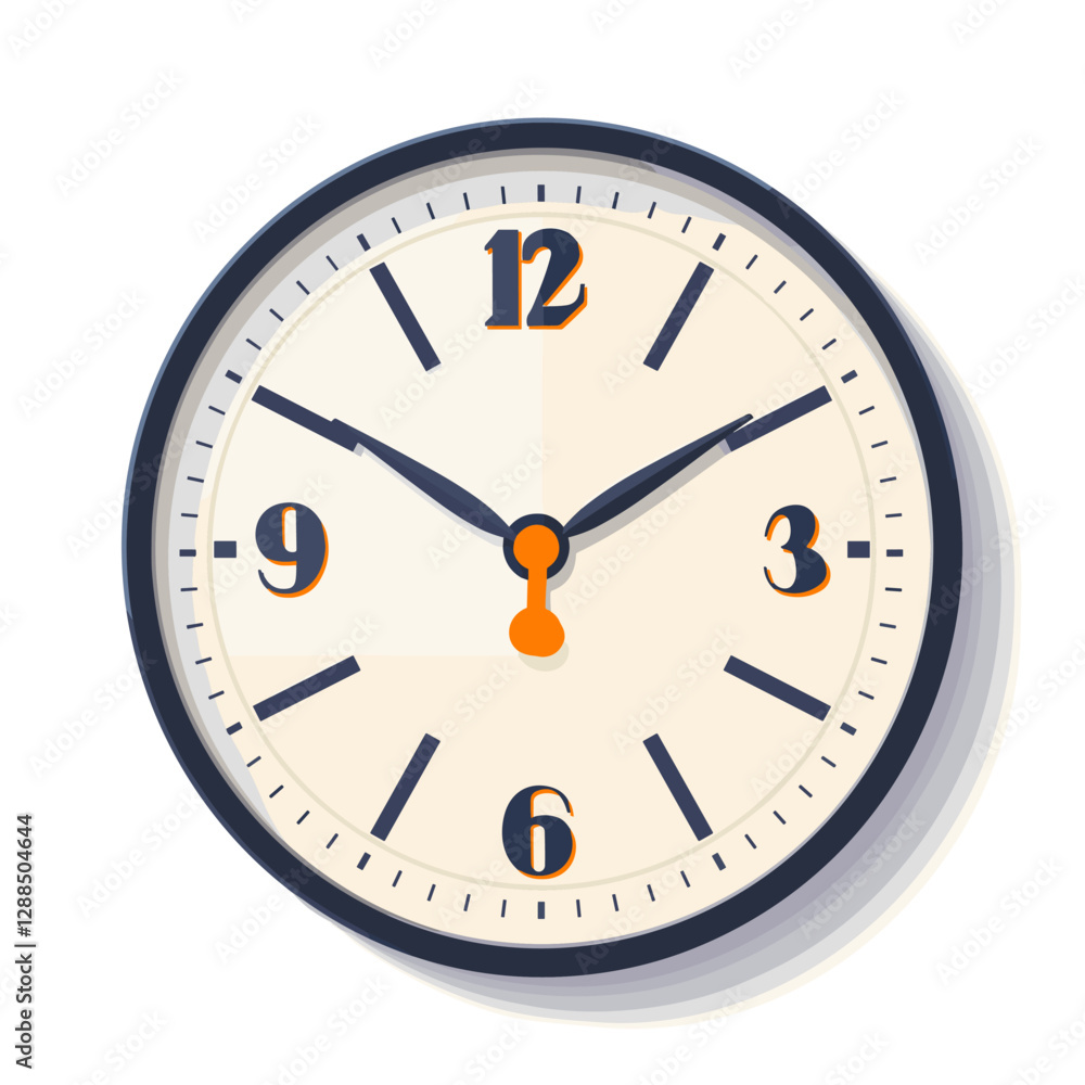 Poster alarm clock icon. flat illustration of alarm clock vector icon for web design