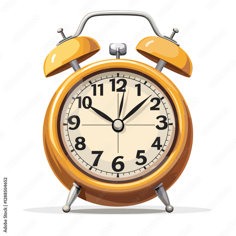 Poster alarm clock icon. flat illustration of alarm clock vector icon for web design.