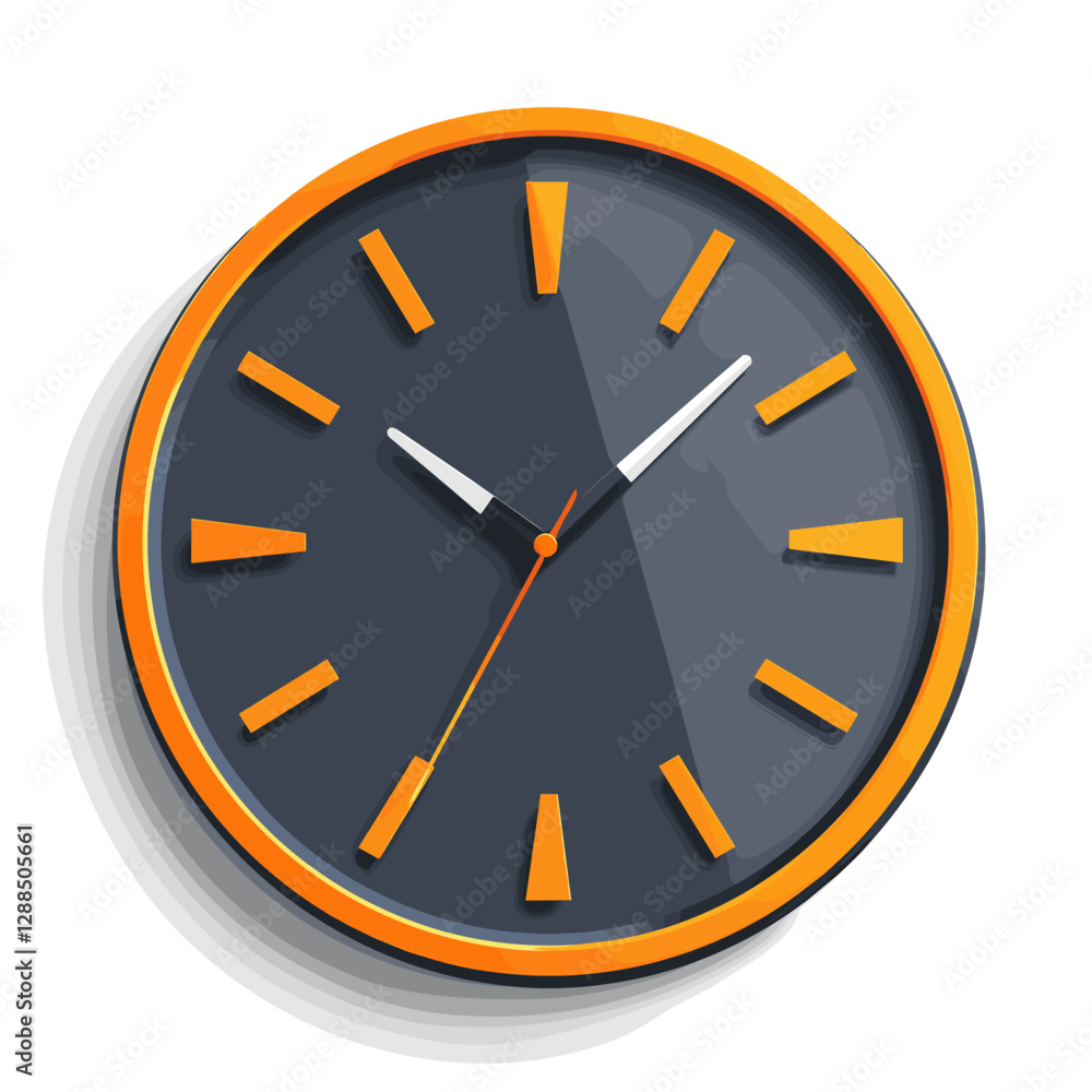 Poster alarm clock icon. flat illustration of alarm clock vector icon for web design