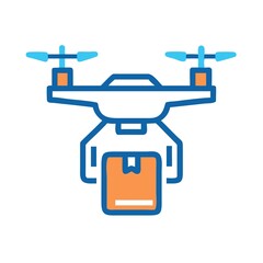 Drone transport icon symbolizing delivery by air.