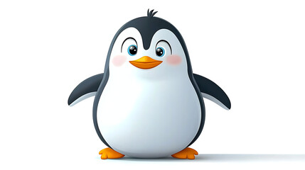 Obraz premium A cartoon penguin with a big smile on its face. generated using AI