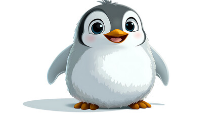 Obraz premium A cute penguin with a big smile on its face. generated using AI