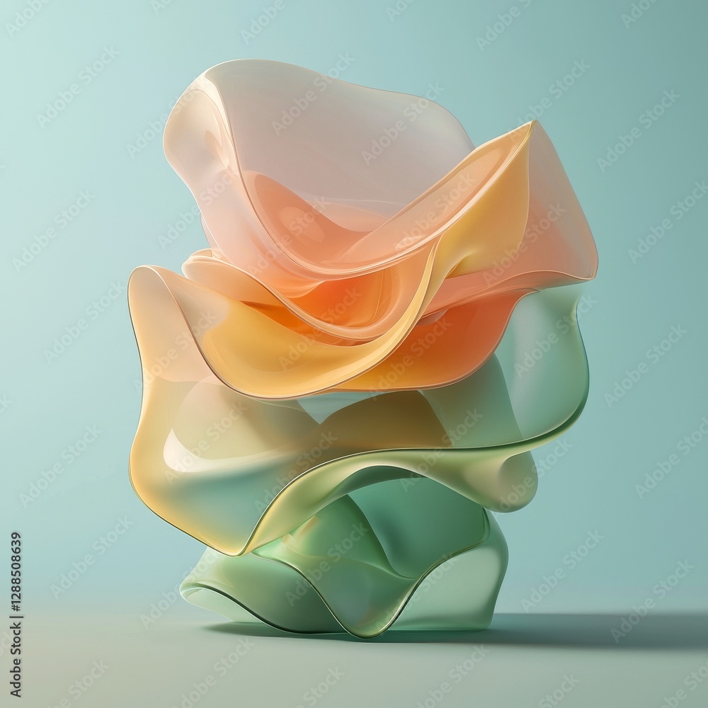 Poster a splash of liquid metal with a holographic effect, featuring an abstract 3d pearlescent gradient in