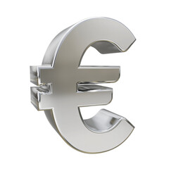 Fototapeta premium Euro Symbol Graphic Design Silver Metallic Concept Materials