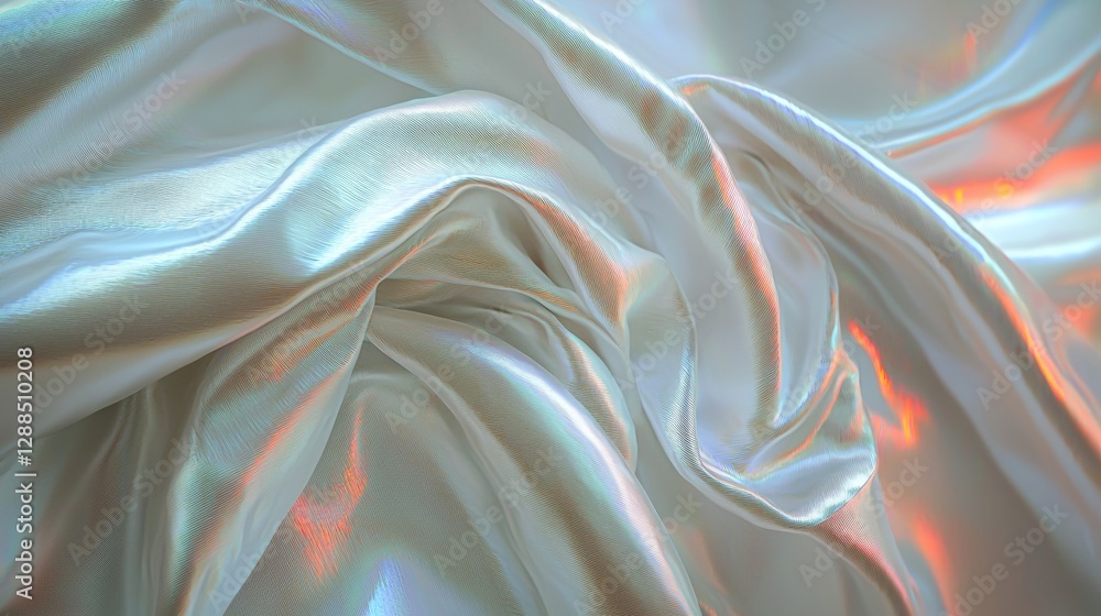 Poster a simple and soft background featuring smooth folds of white silk is reminiscent of waves gently flo