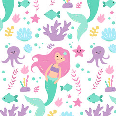 background with mermaid