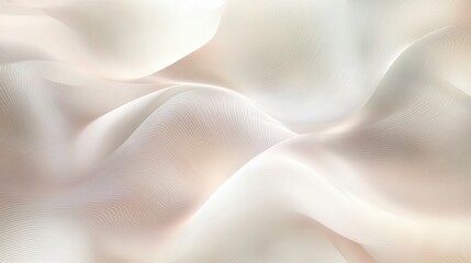 Obraz premium Soft Serenity: Abstract cloth rippling, evoking a sense of delicate textures and gentle movement. The flowing fabric is bathed in a subtle interplay of light and shadow.