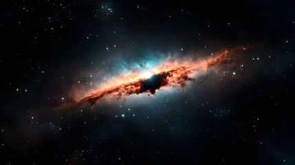 Breathtaking image of an expansive vibrant galactic nebula stretching across the cosmic void of interstellar space surrounded by a sea of shimmering stars and celestial phenomena