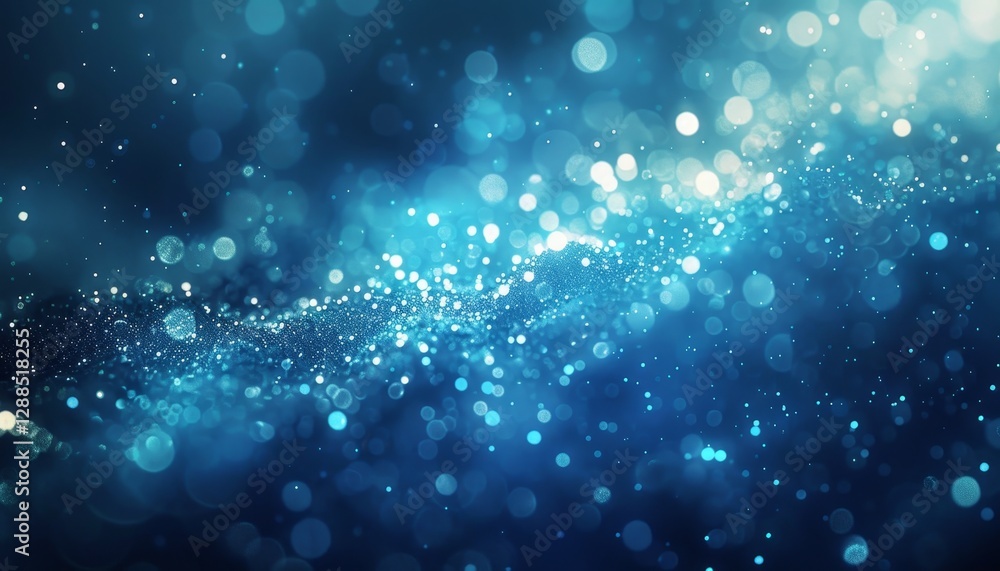 Poster realistic digital backdrop with blue glowing binary code for technology and science themes