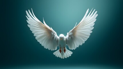 Obraz premium Breathtaking visual of angelic celestial wings unfurling outward in a dazzling display of divine light and luminous energy creating a transcendent