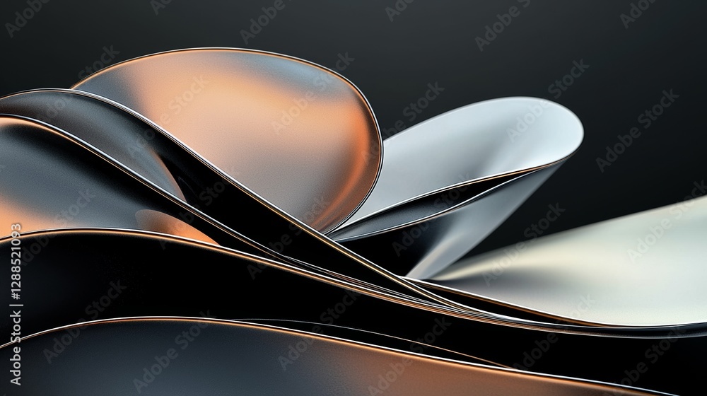 Aufkleber the background features a dynamic, curved wave with a fluid, abstract design, incorporating holograp