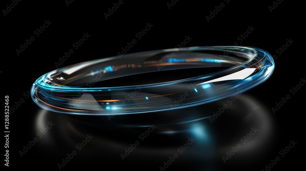 Poster hud circle interfaces and hi tech futuristic displays feature blue hologram buttons for digital data