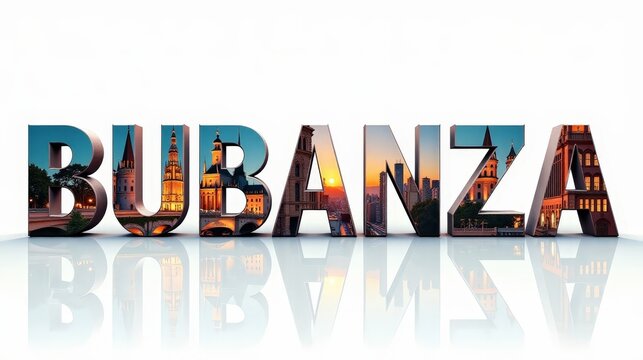 Bubanza letters City, Word illustration, travel and tourism in Burundi Attraction Wall Gift Decoration