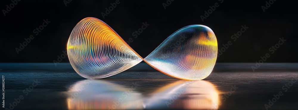 Poster the poster design template showcases a futuristic liquid shape, 3d line, and glass color gradient wa